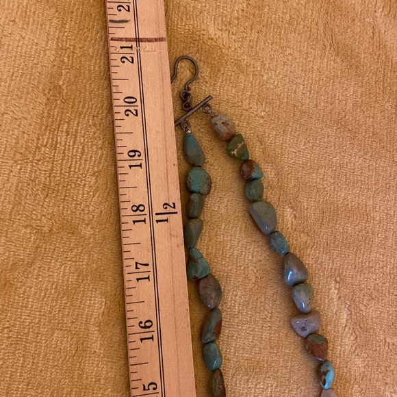 Double Genuine Turquoise Necklace 2 Cross Pendants Cowgirl Western Vintage - Picture 13 of 13